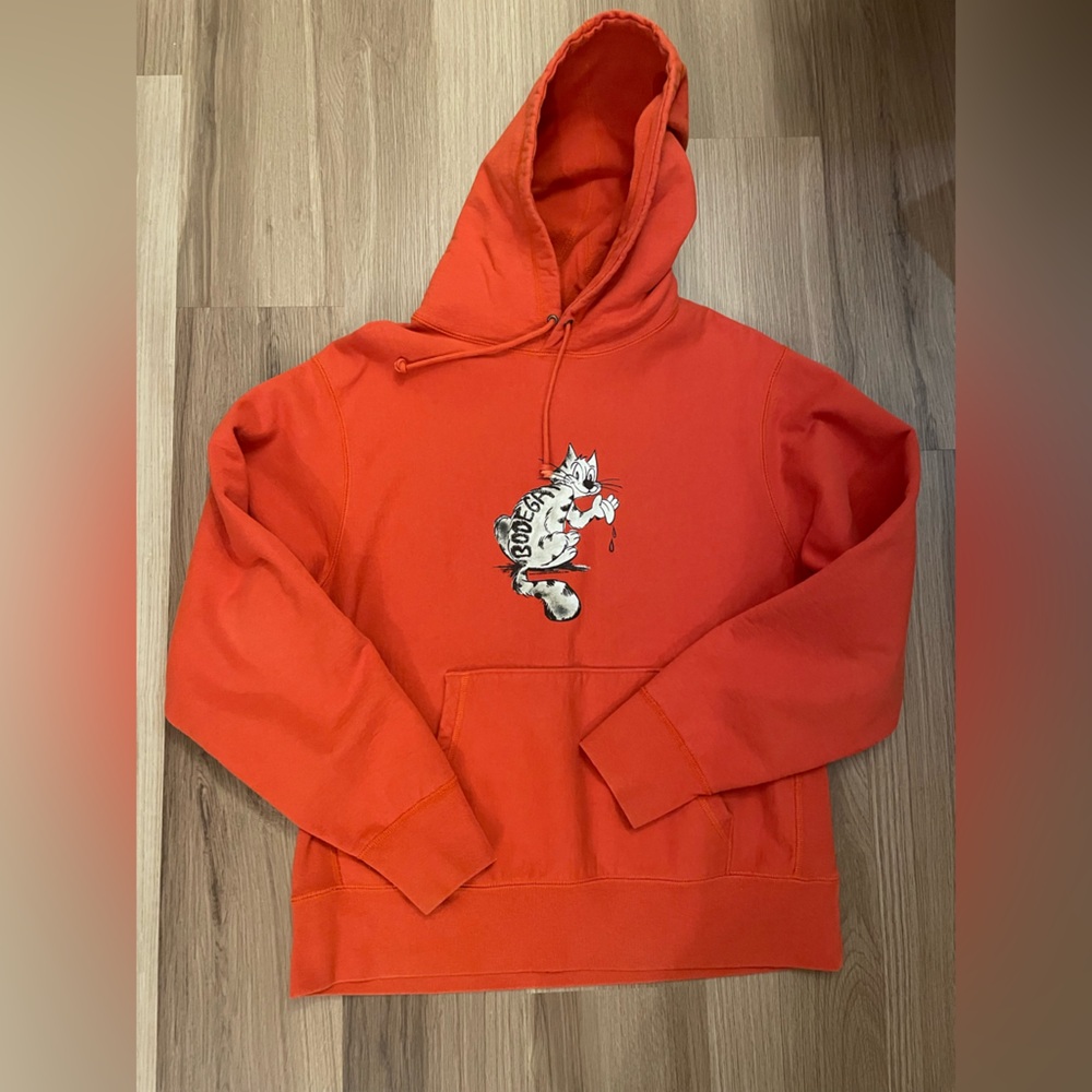 Orange Bodega Cat Hoodie